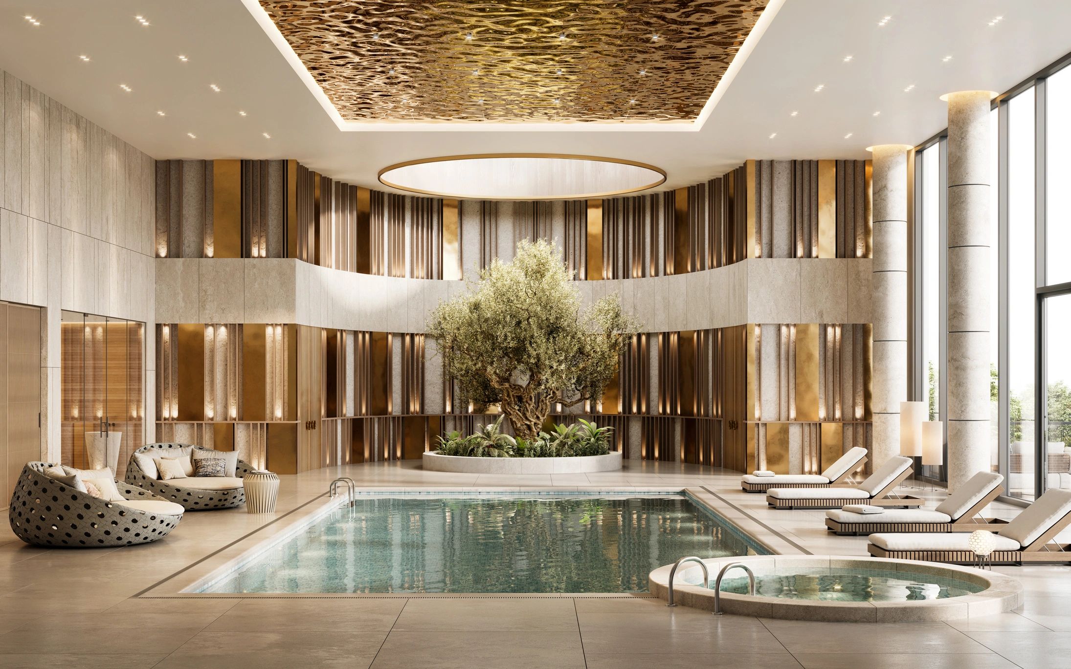 luxurious spa lounge
