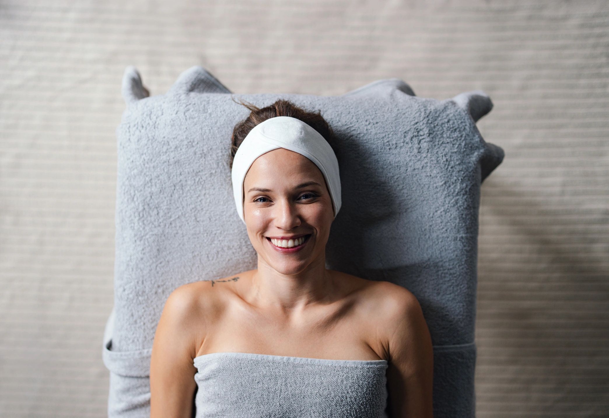 Happy client at Sanctuary Beauty and Wellness