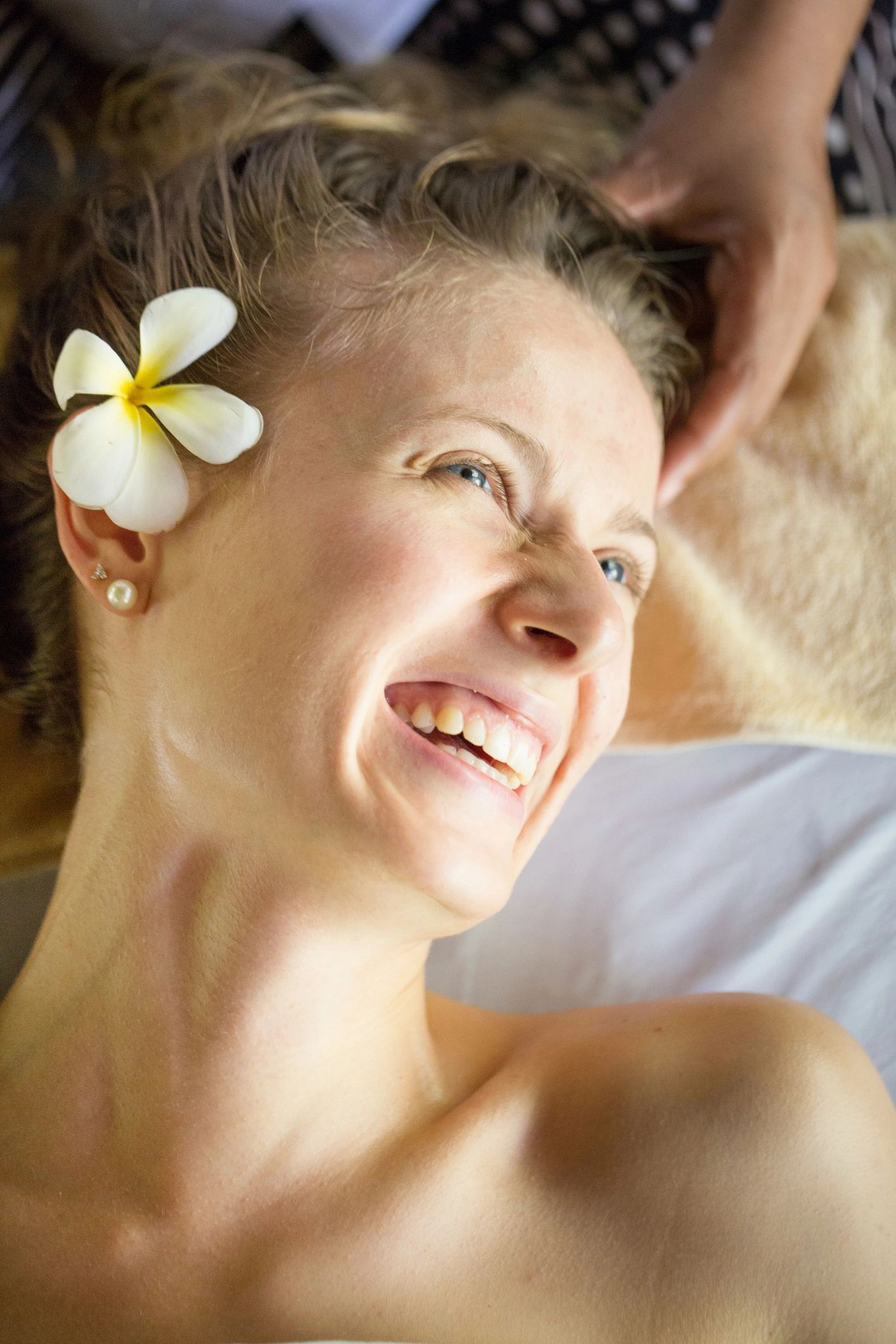 satisfied spa customer